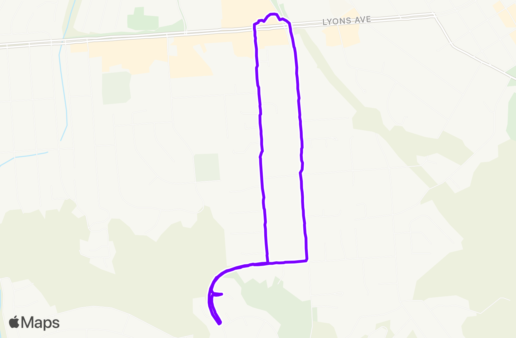 Walk route map