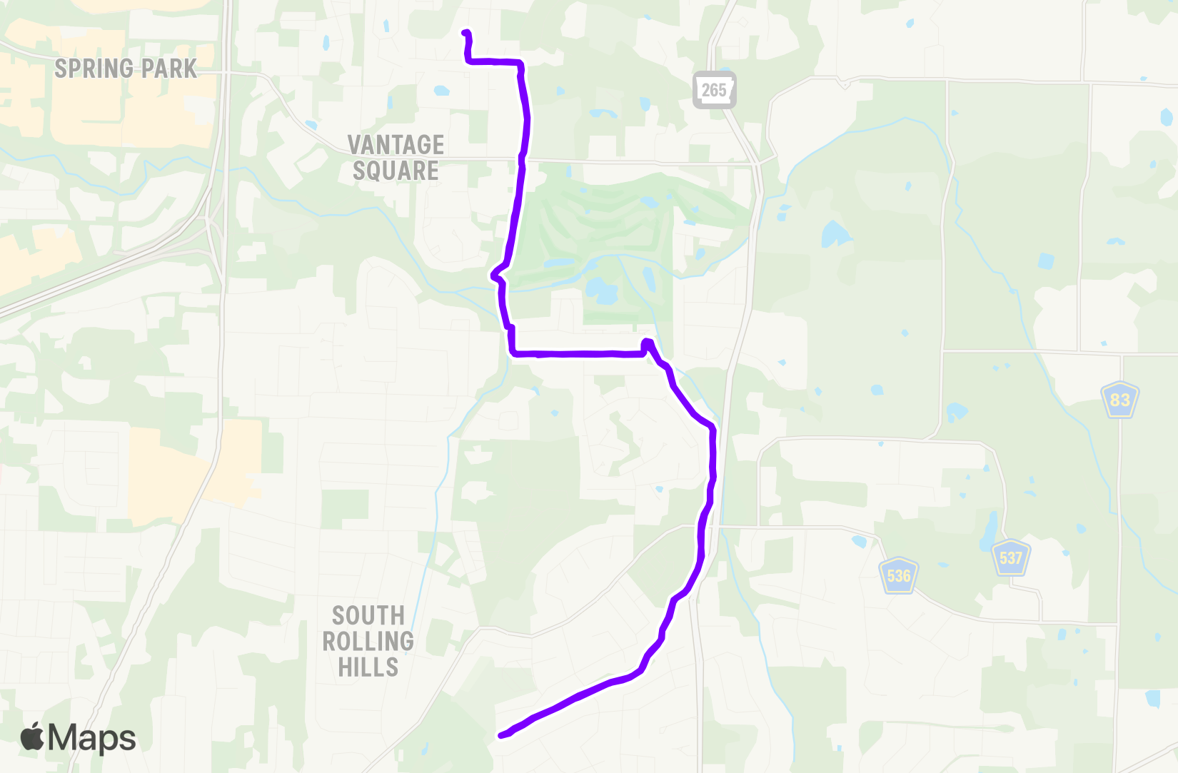 Run route map