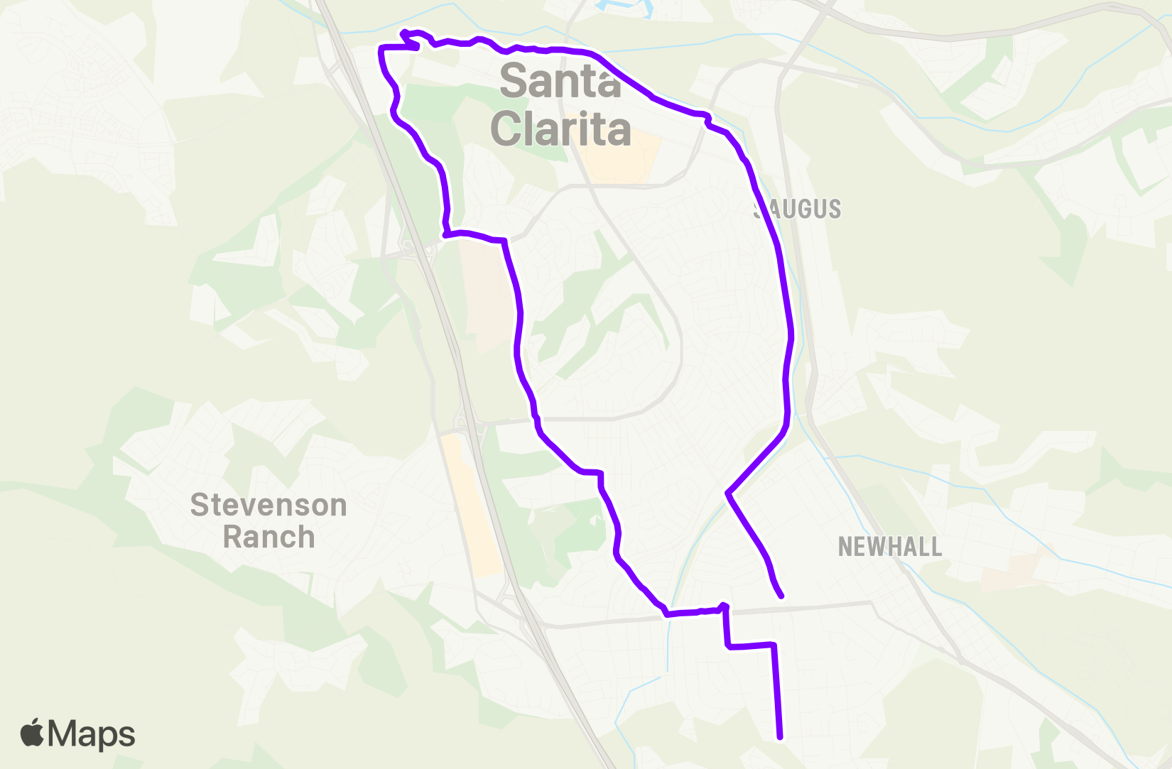 Run route map