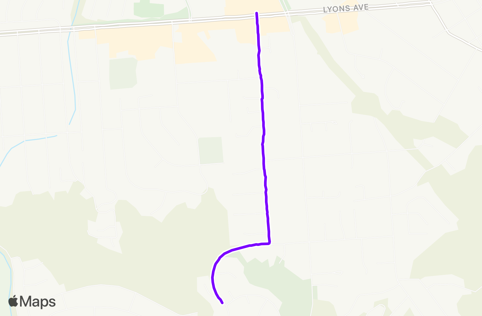 Walk route map