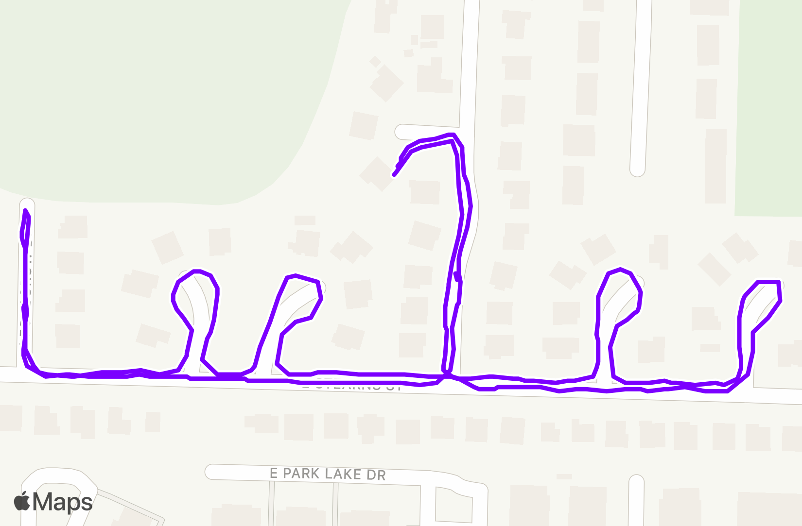 Walk route map