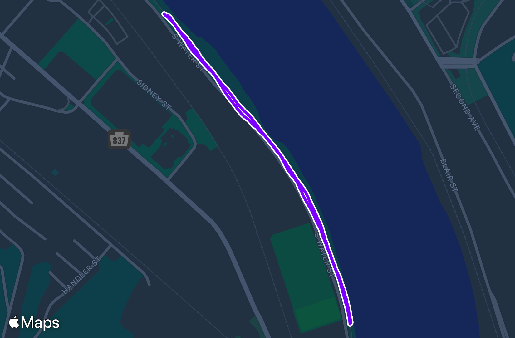 Run route map