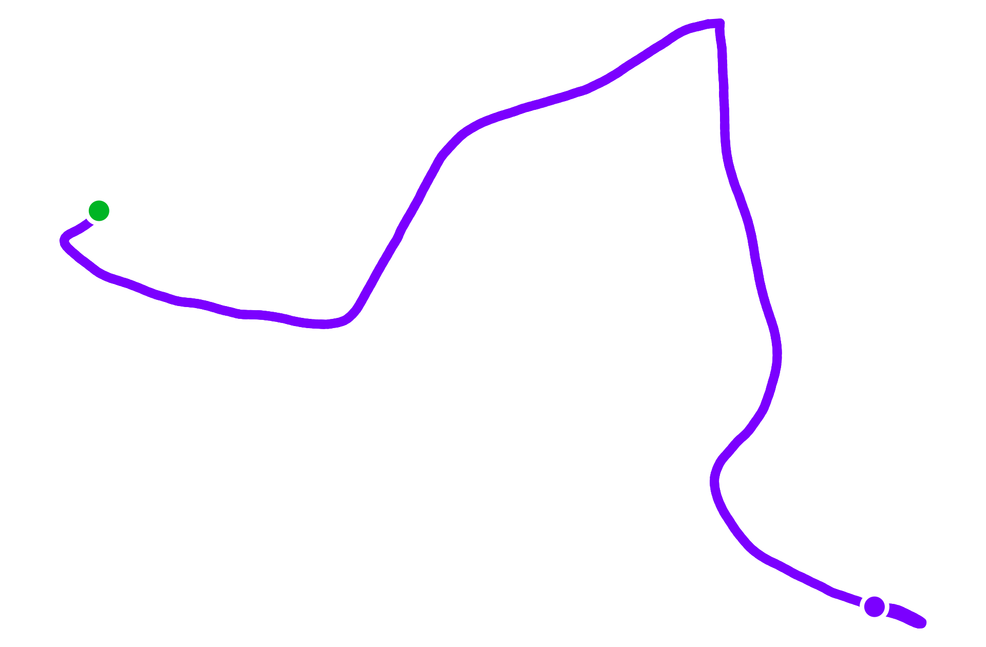Run route map