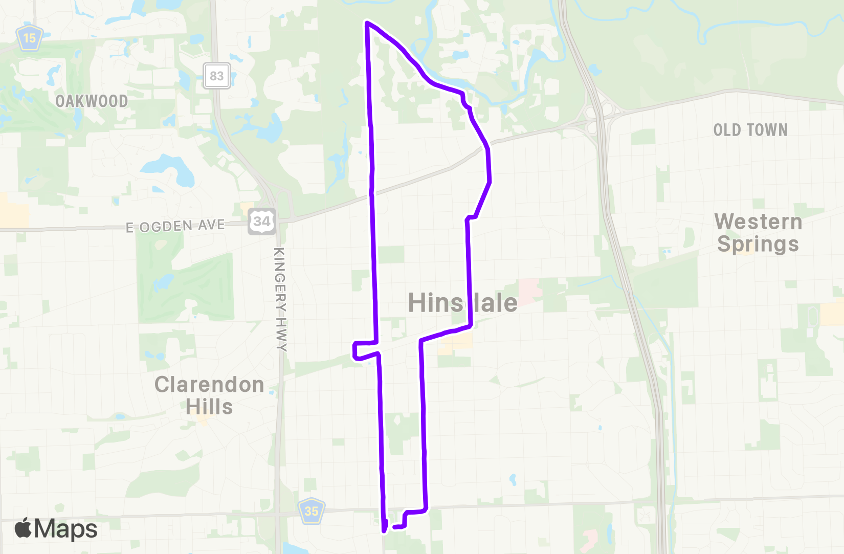 Run route map