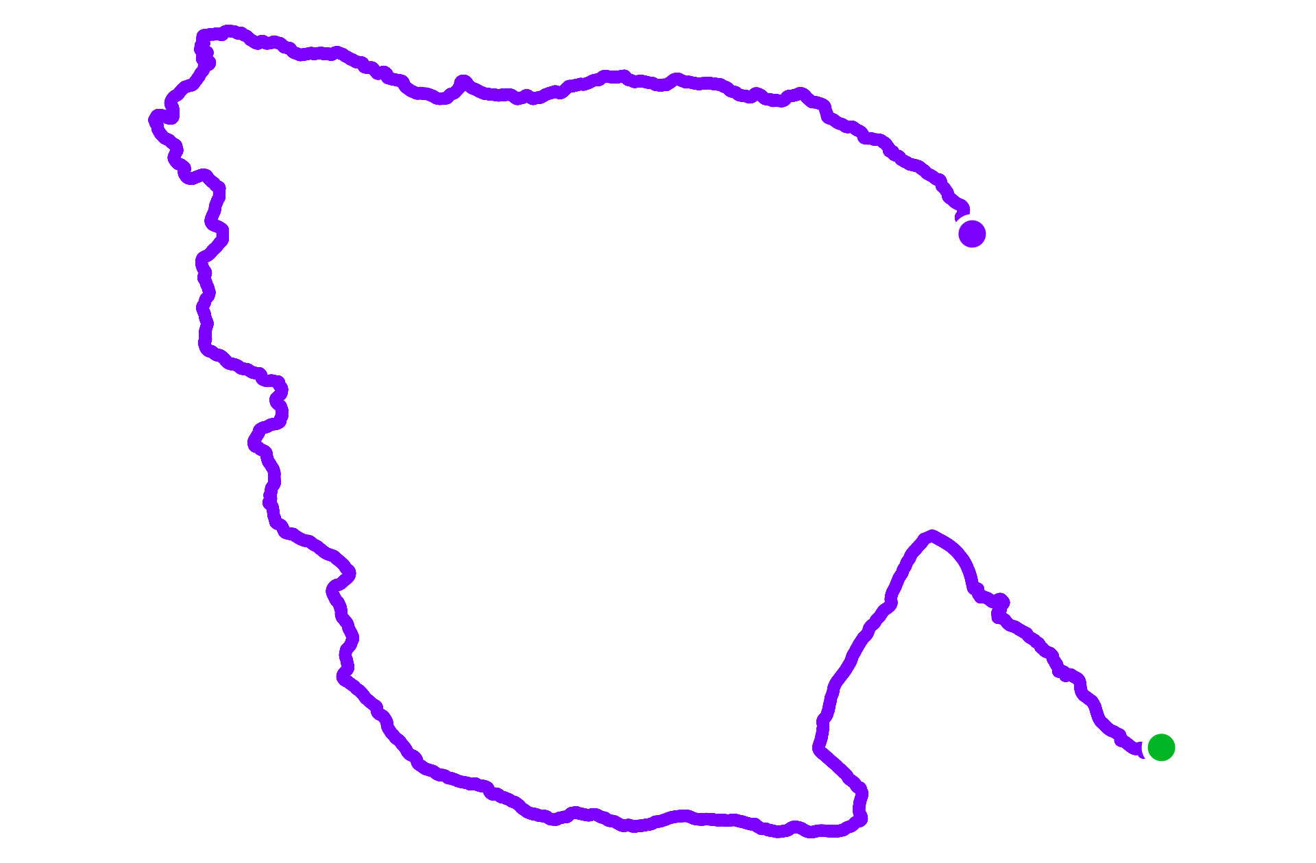 Run route map