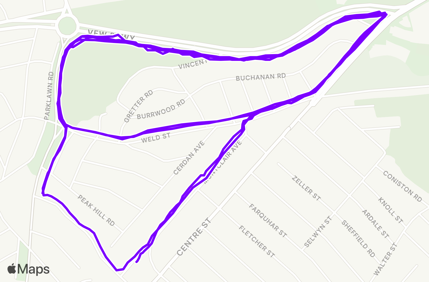 Run route map