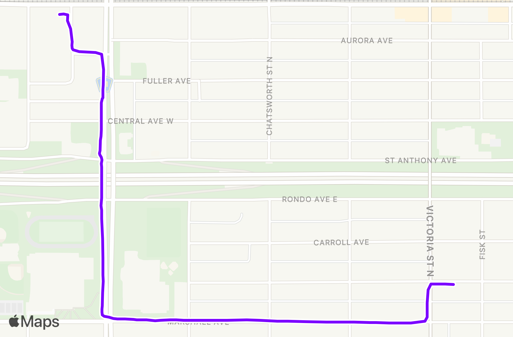 Bike route map