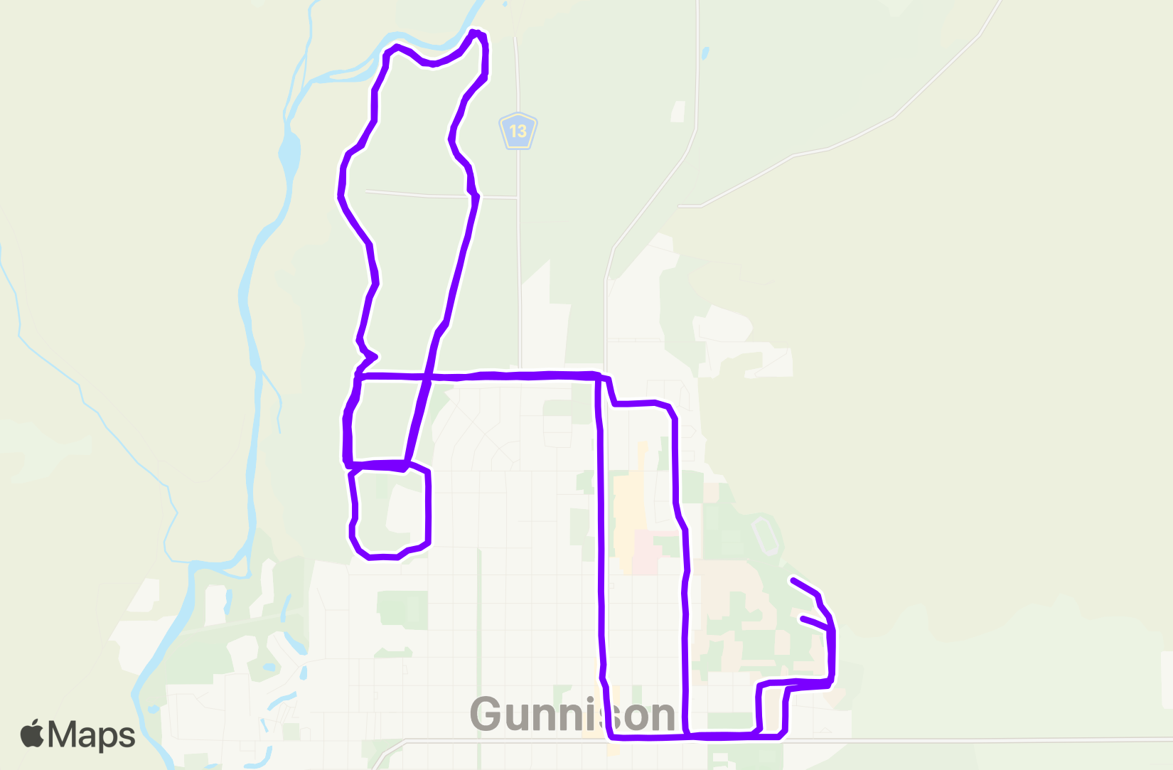 Run route map