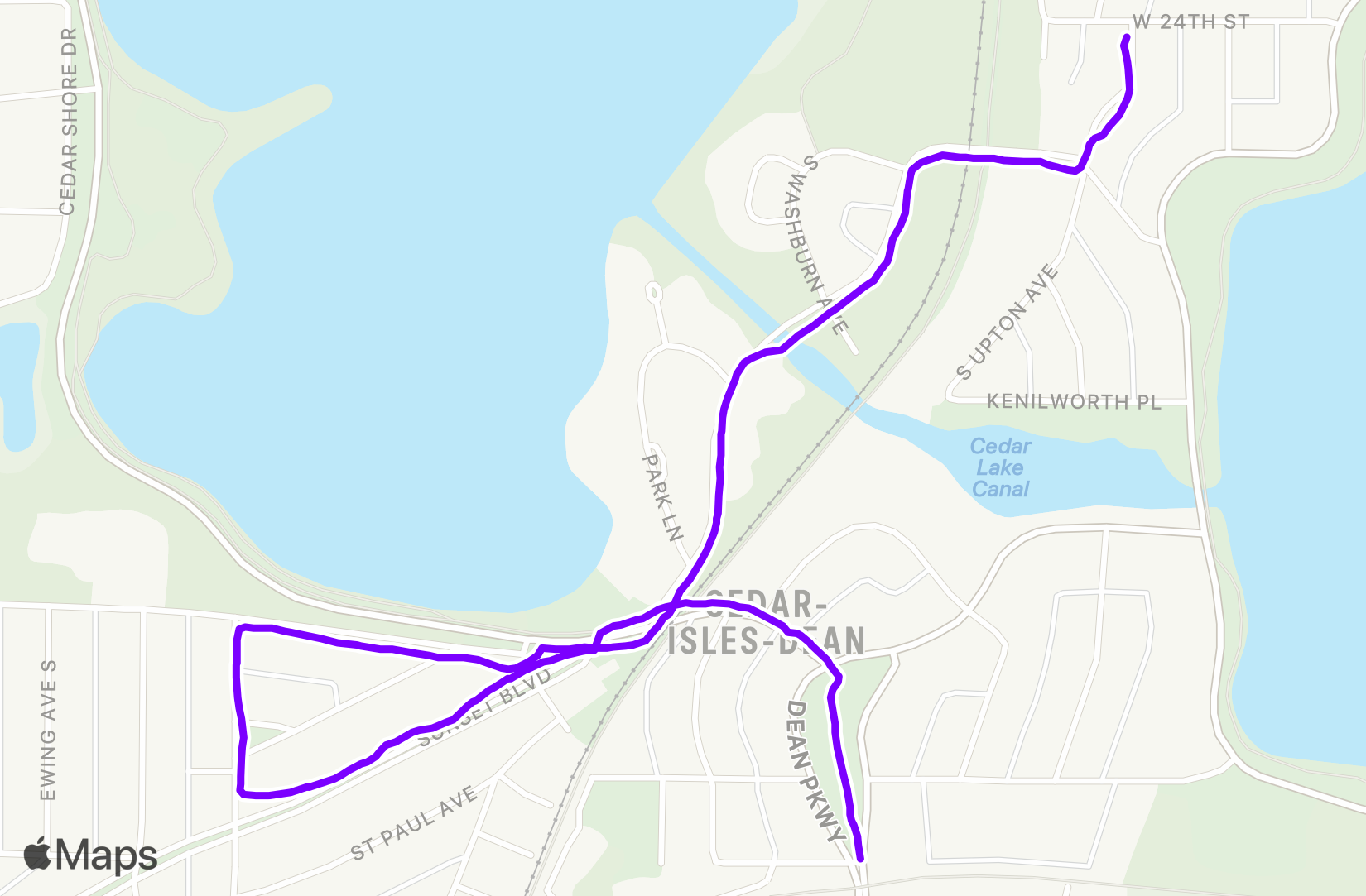 Run route map