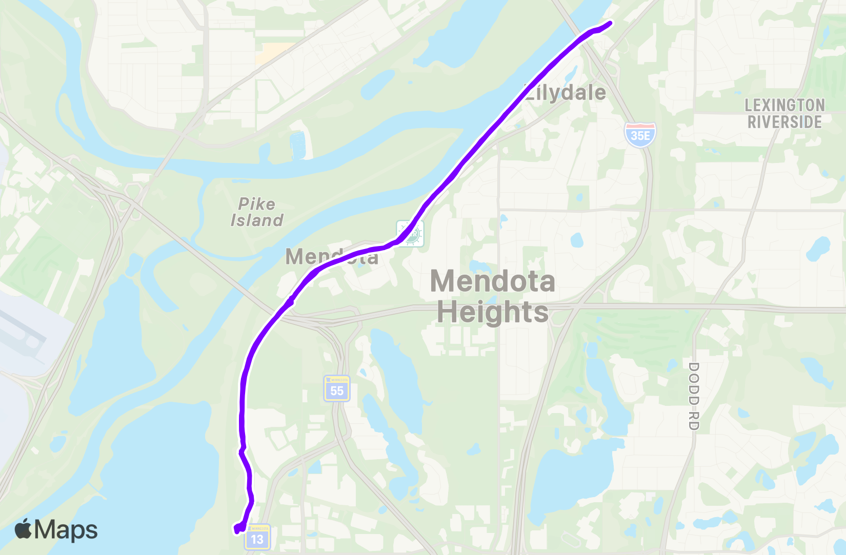 Run route map