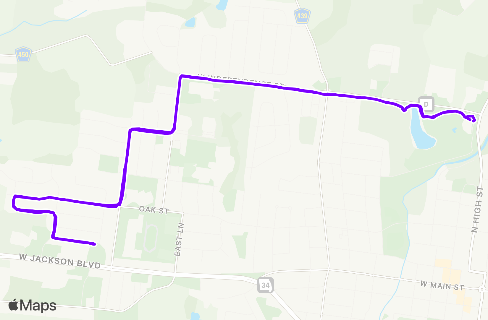 Run route map