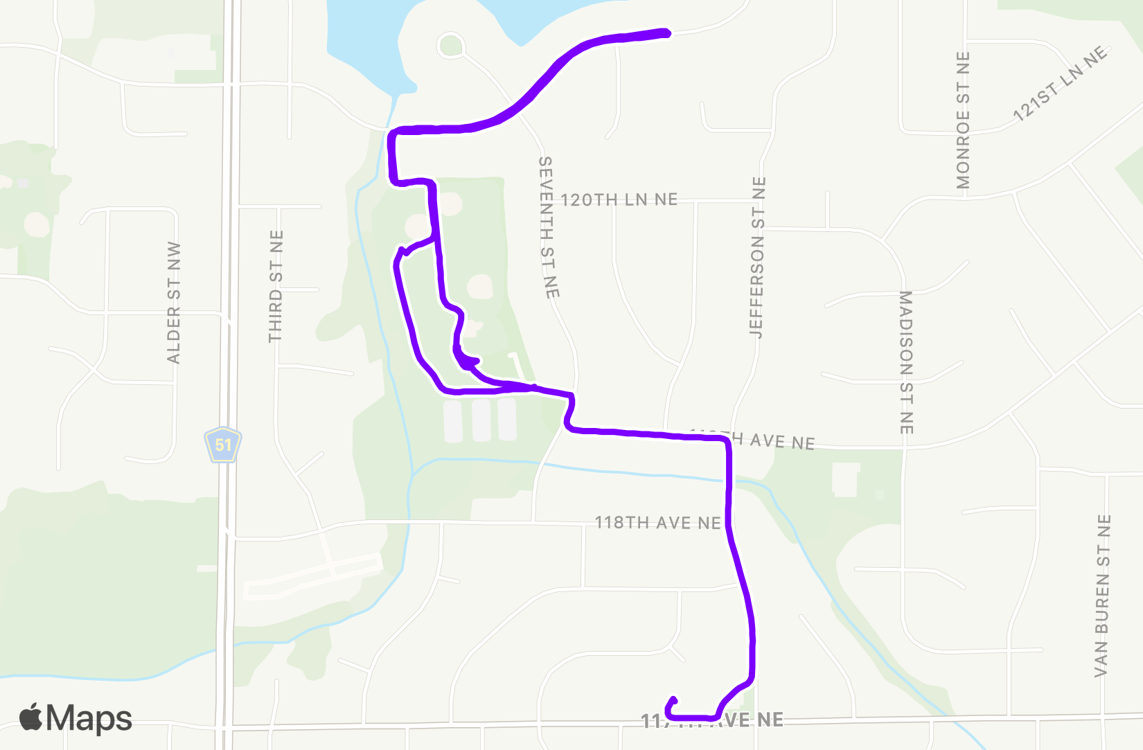 Bike route map