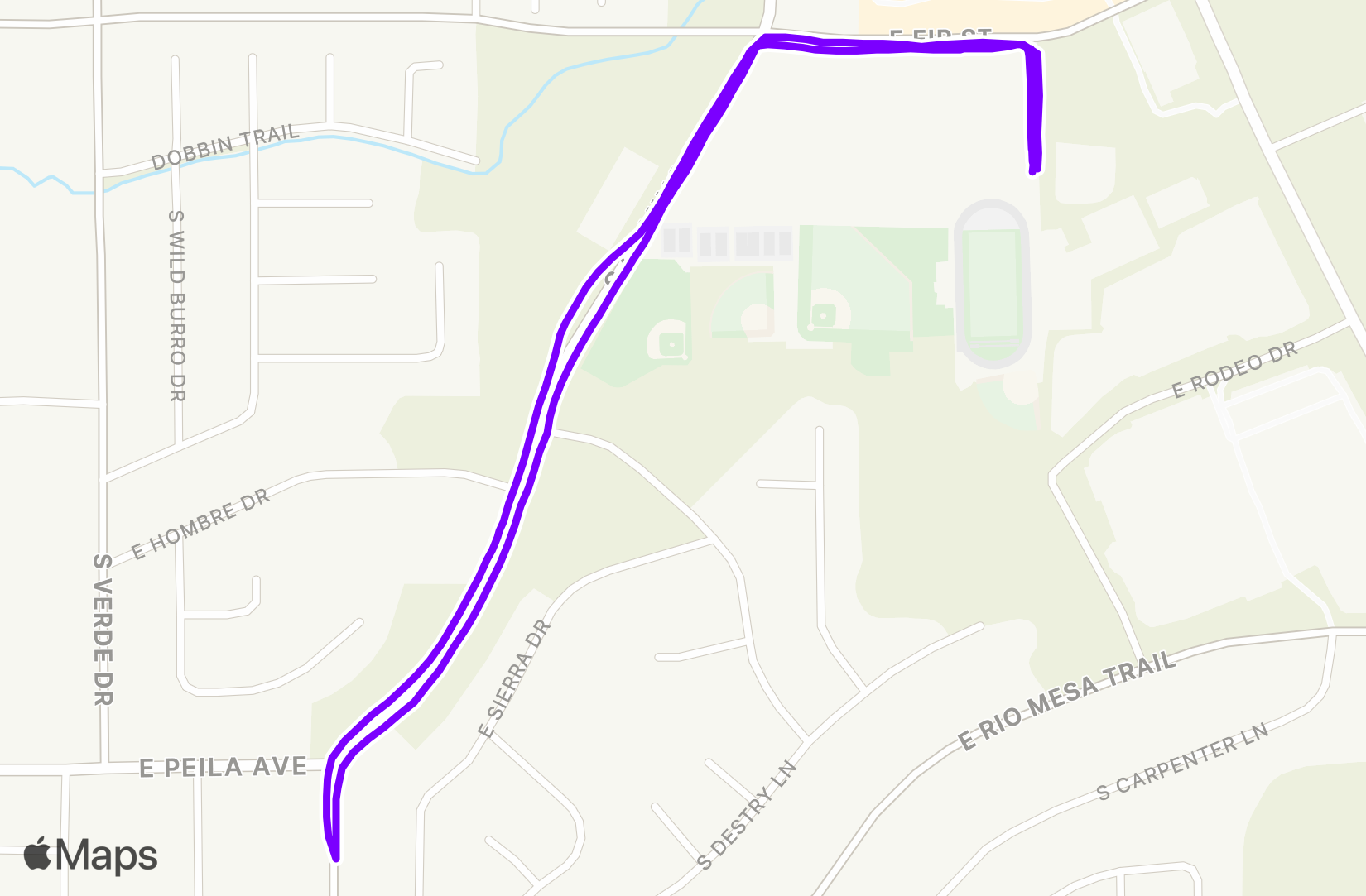 Run route map