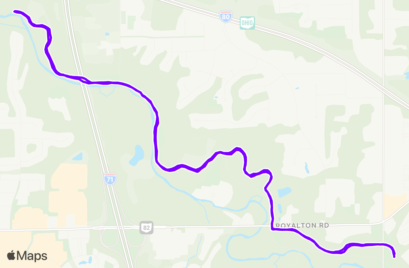 Run route map