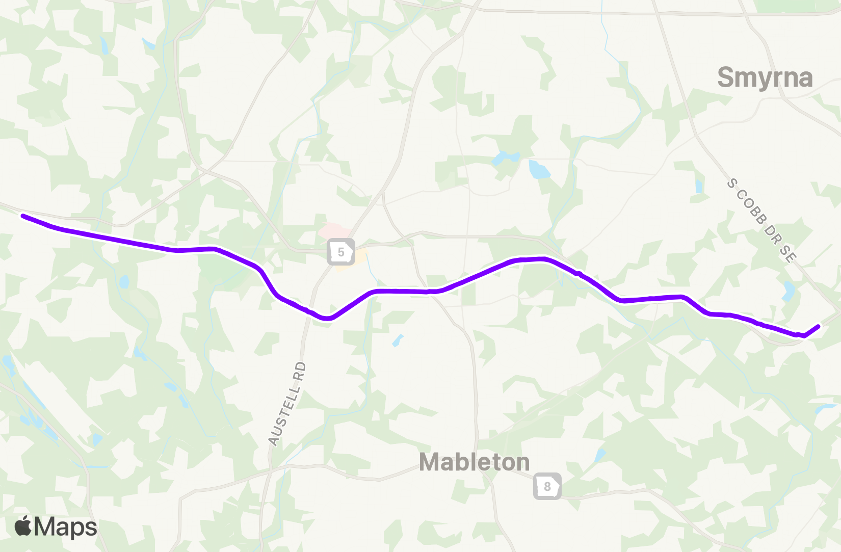 Bike route map