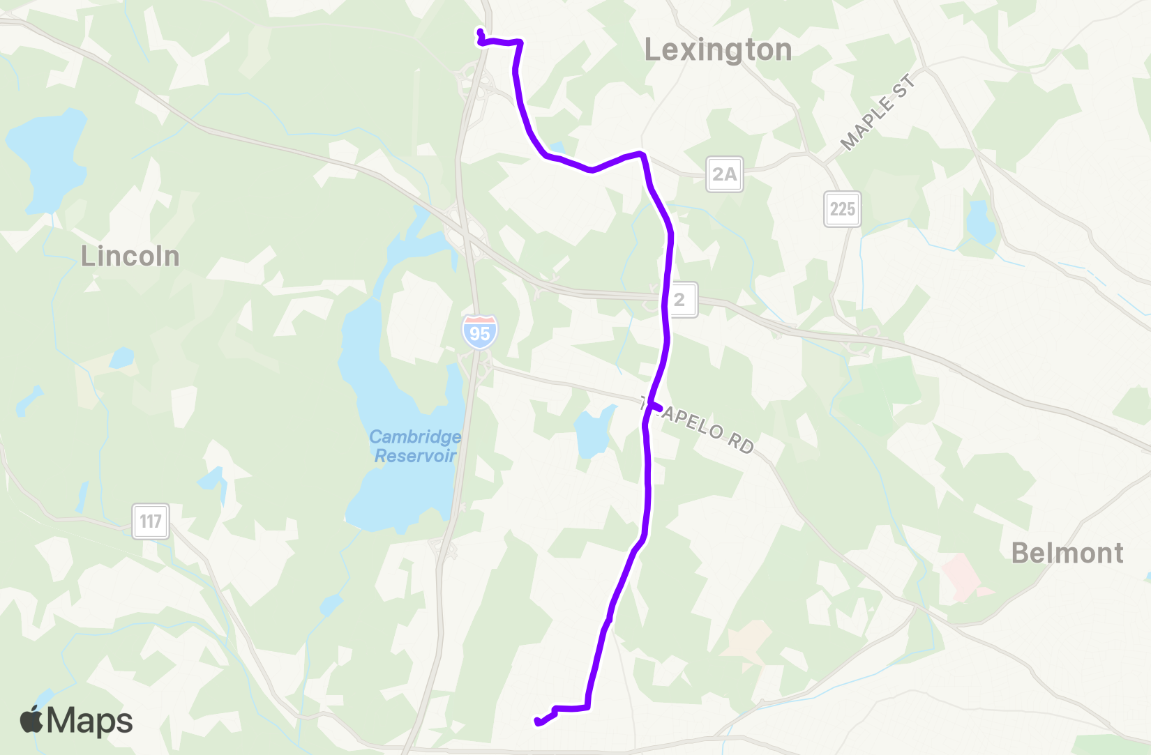 Bike route map