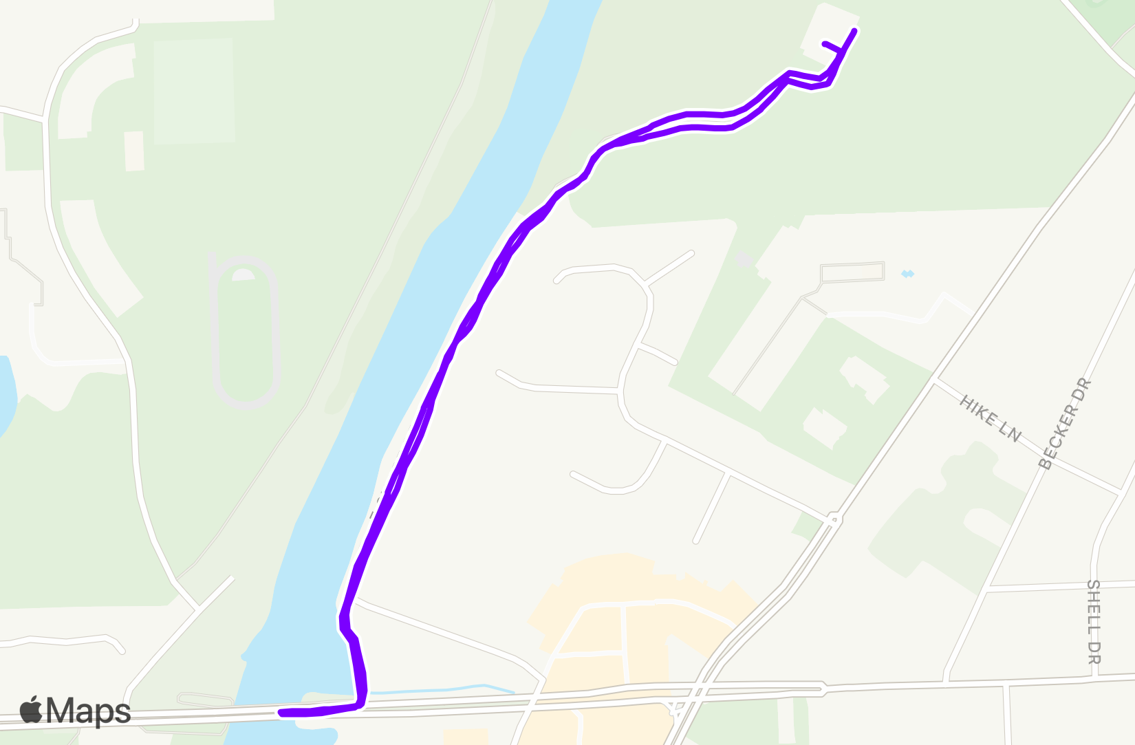 Run route map