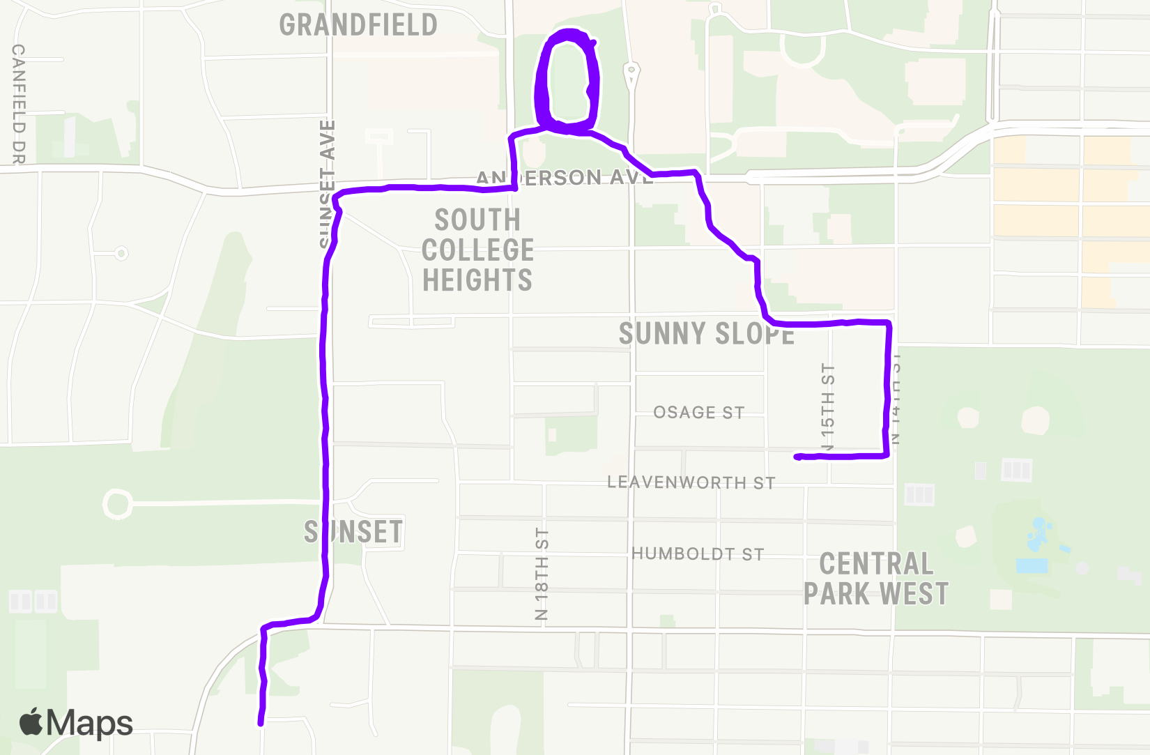 Run route map