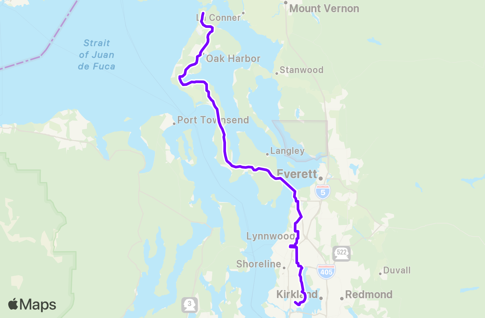 Bike route map