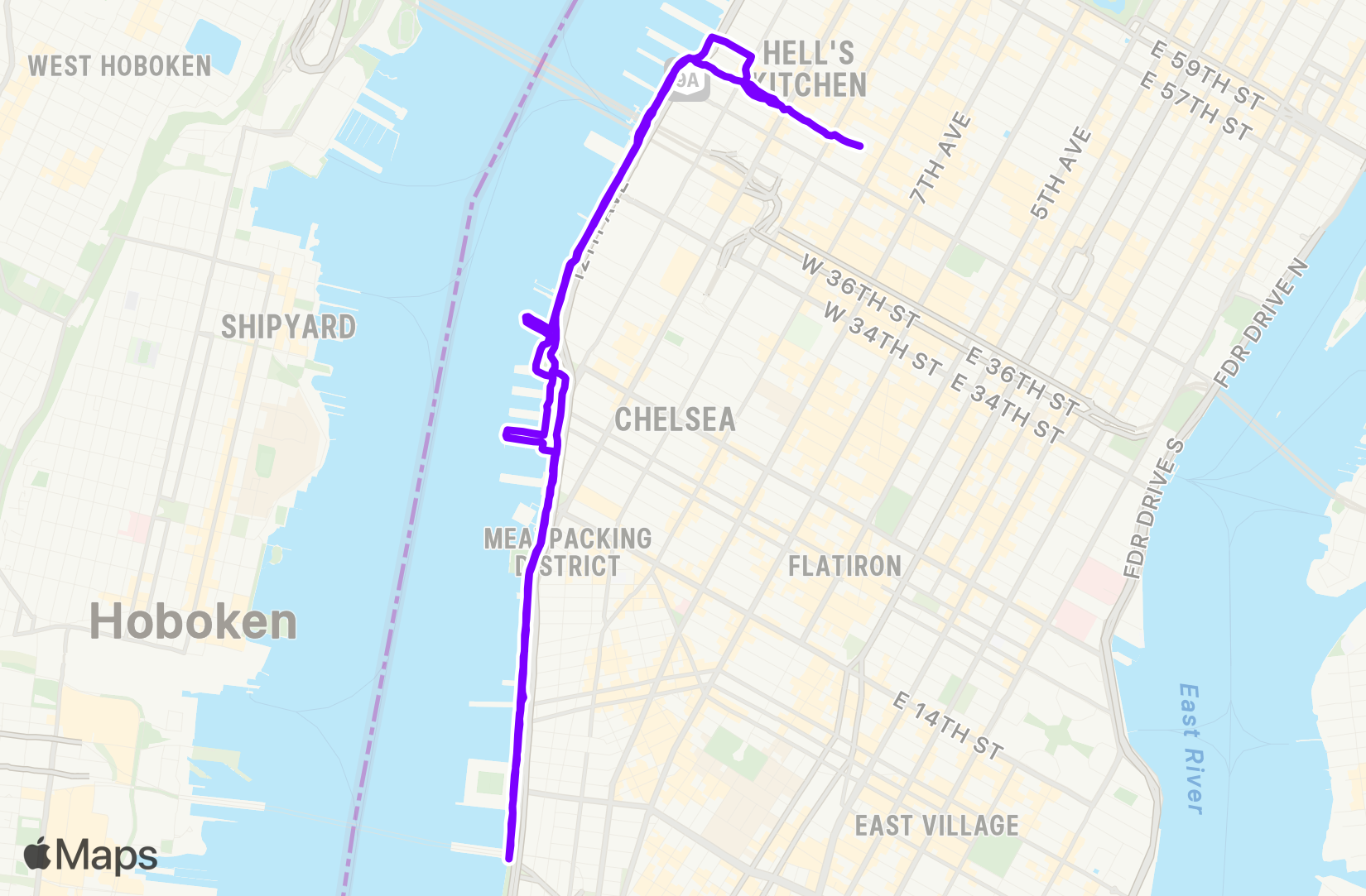 Run route map