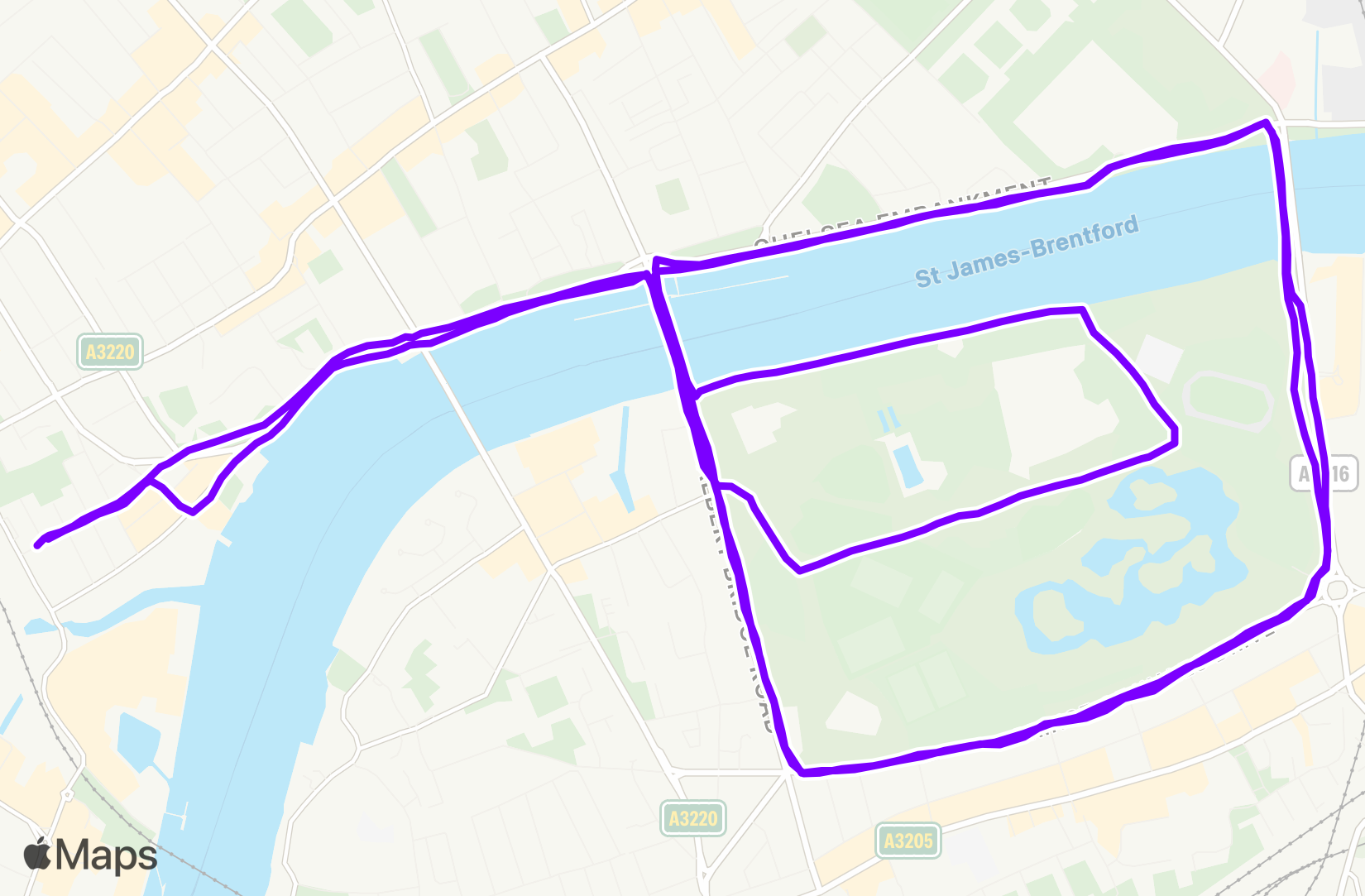 Run route map